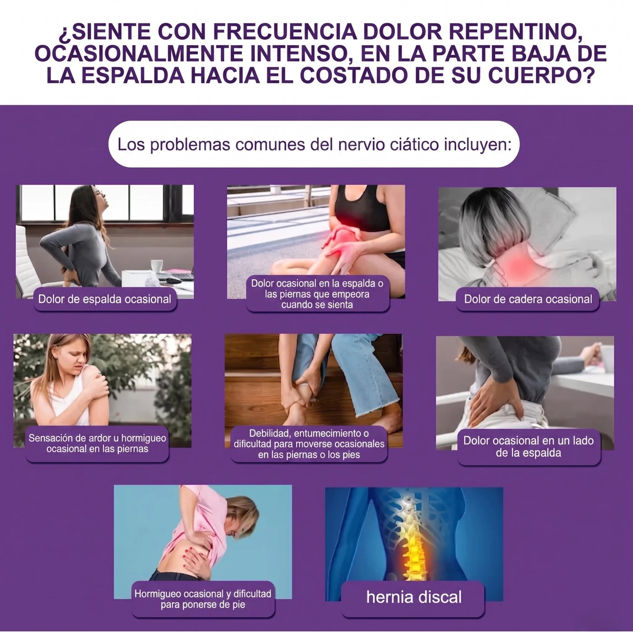 Relieve sciatica | Elimina el dolor en el Nervio Ciático, Espalda Baja y recupera Movilidad