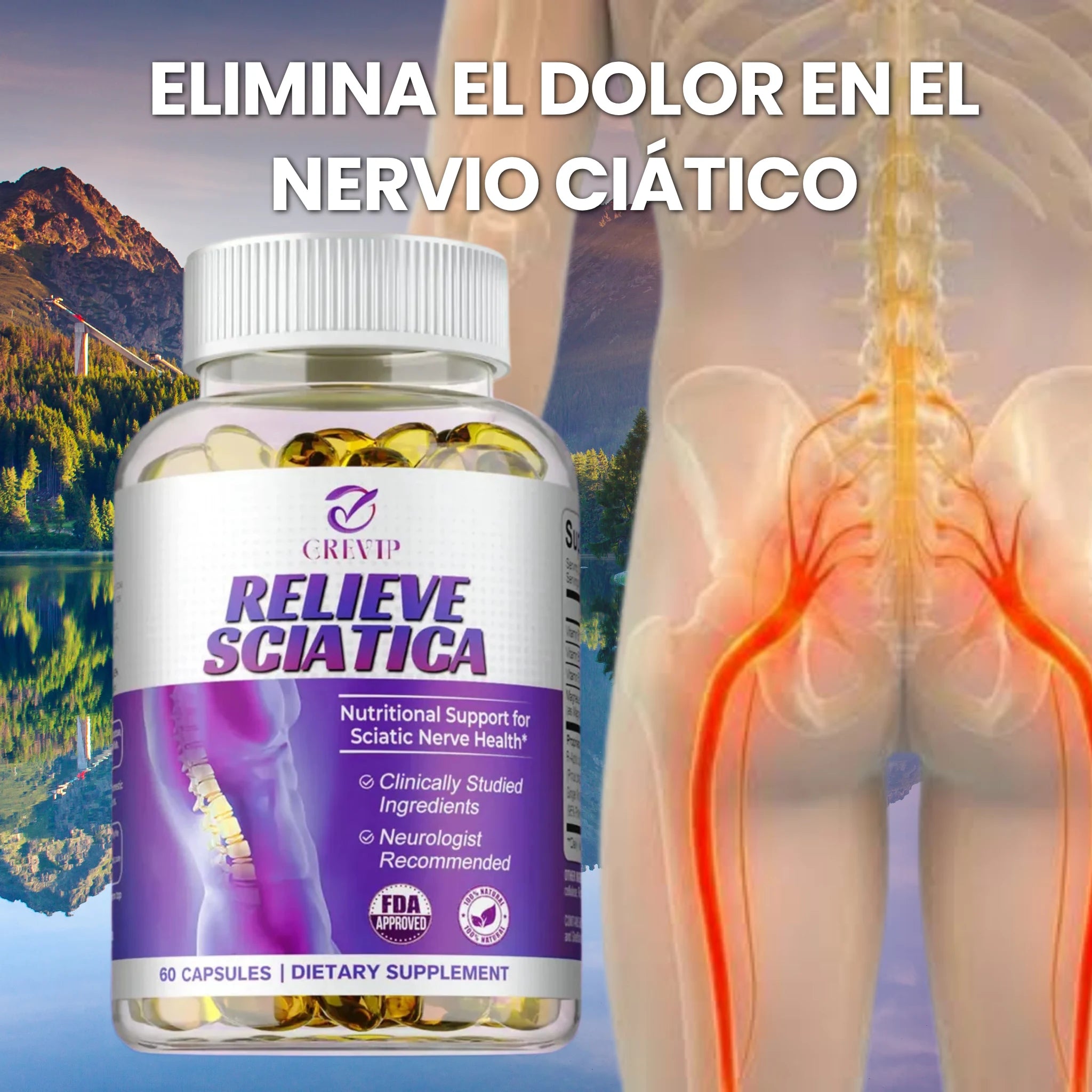 Relieve sciatica | Elimina el dolor en el Nervio Ciático, Espalda Baja y recupera Movilidad